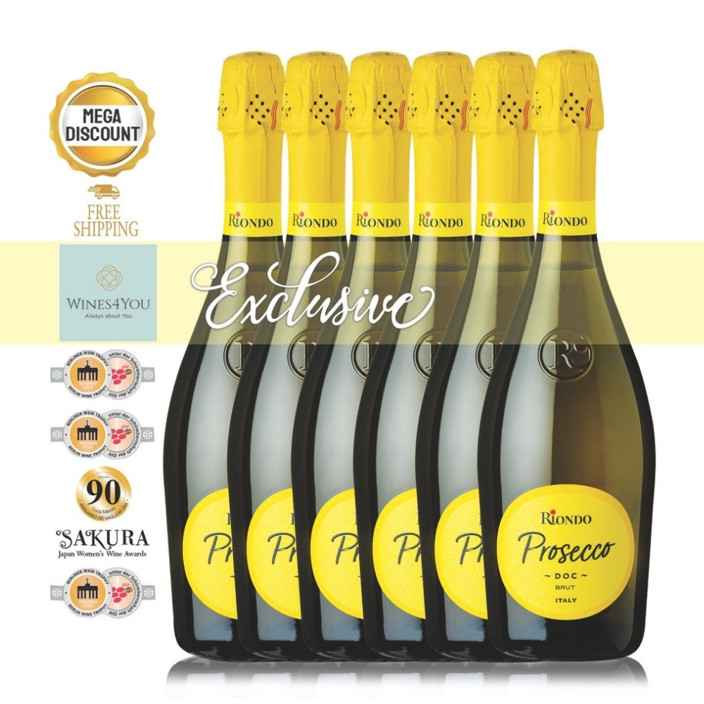 Riondo Prosecco DOC Spumante Brut Italy Sparkling Wine 6btls Ctn Promo!